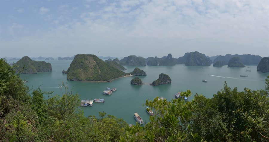 Limestone islands in Ha Long Bay